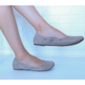 LUCKY BRAND Erin Taupe Leather Flats Size 8